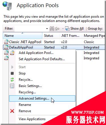 IIS 7.5 :: Application Pools